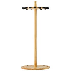 VEVOR Fishing Rod Holders for 16 Fishing Poles, Wood Round Fishing Rods Rack for Garage Organization and Storage, Floor Stand Space-Saving Equipm